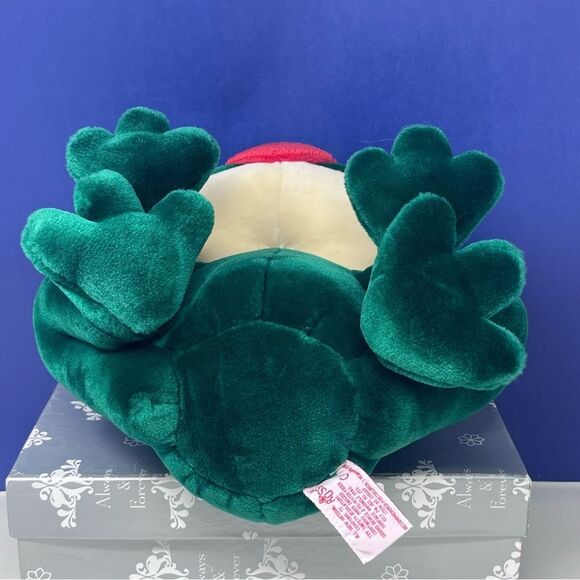 Russ Berrie Smooches Green Frog 10” Plush - Picture 9 of 10